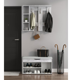 Банкетка "Норд" СН-122.08бетон спаркс лайт/шенилл (Глория 22)