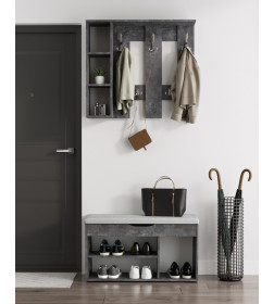 Банкетка "Норд" СН-122.08бетон спаркс/шенилл (Глория 22)