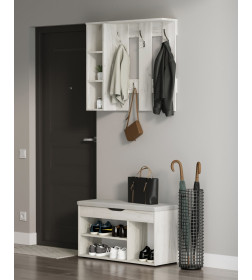 Банкетка "Норд" СН-122.08дуб крафт белый/шенилл (Глория 02)