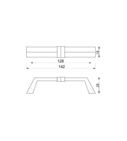 Ручка мебельная SANDRA-128, шлифованный никель, AKS