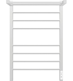 Полотенцесушитель Granula электрический Квадро Сплит 50х80 (3+4) с полкой терморегулятор с таймером белый