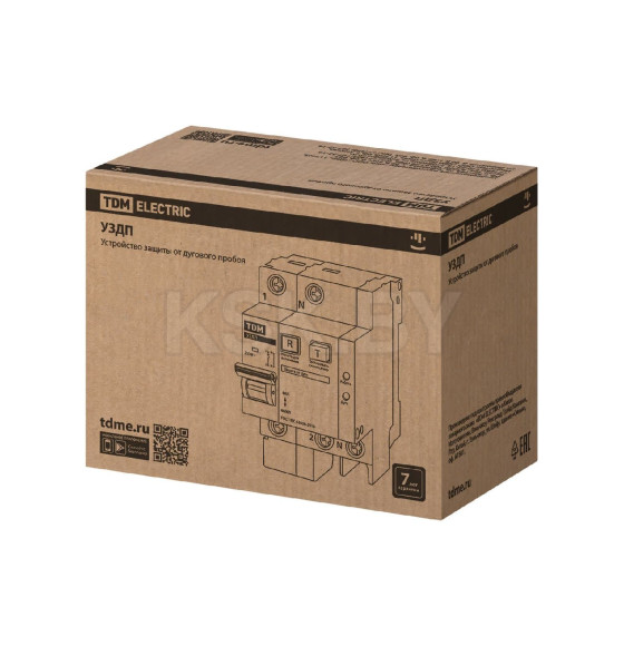 Устройство защиты от дугового пробоя (УЗДП) с автоматическим выключателем 1P+N 20А 6кА х-ка С TDM SQ0227-0003 (SQ0227-0003) 
