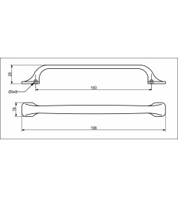 Ручка мебельная EIVIND-160, черный, AKS