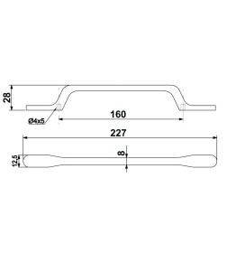 Ручка мебельная SIGN-160, черный, AKS