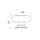 Ручка мебельная пластиковая PATREX №20, дуб/орех/золото, РП (11827) 