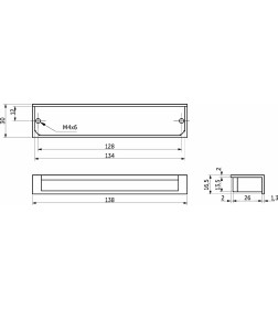 Ручка мебельная DN50-0128, белый, AKS