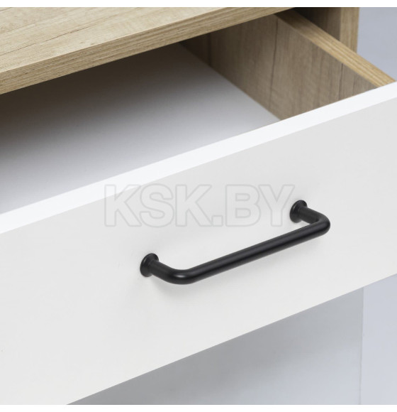 Ручка мебельная LOFT-128, матовый черный, AKS (62201) 