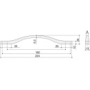 Ручка-скоба Fluid 6822.292 белый матовый L224/192 (6822292) 