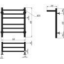 Полотенцесушитель Granula электрический Квадро Сплит 50х60 (2+3) с полкой терморегулятор с таймером белый