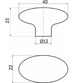 Ручка мебельная пластик. PK05/K5 хром