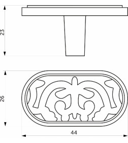 Ручка мебельная ELIN,кнопка,старое золото