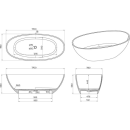 Ванна из искусственного камня IVA 170x800x550 BS101170E
