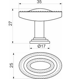 Ручка мебельная Point,хром