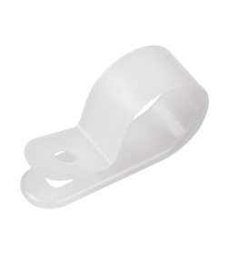 Скоба кабельная под винт 20 мм белая (упак. 50 шт.) REXANT 07-4420