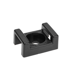 Площадка для крепления стяжки (ПС-2) 22x16 мм черная (упак. 10 шт.) REXANT 07-2103-10