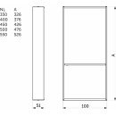 Разделитель универсальный металлический Slimbox Evolution L-500 графит  476х100х50мм (117382) 