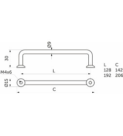 Ручка мебельная LOFT-128, матовый черный, AKS