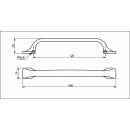 Ручка мебельная EIVIND-128, черный, AKS (59472) 