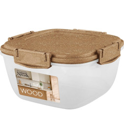 Контейнер для продуктов герметичный 1,0 л квадратный SE224310624 WOOD