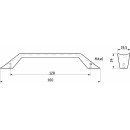 Ручка мебельная PRIZMA-128, сатиновый никель, AKS (61271) 