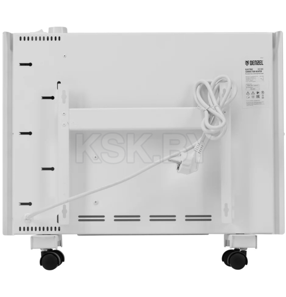 Конвектор электрический XCE-1000, 230 В, 1000 Вт, белый, сушилка, колеса, Х-элемент// Denzel (98130) 