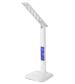 Светильник светодиодный-часы СНЧ-1, 5 Вт, календарь, термометр, 2800-5500 К, сенсор-диммер, USB, белый, TDM SQ0337-0098