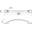 Ручка мебельная UN90-128/184, хром (23606) 