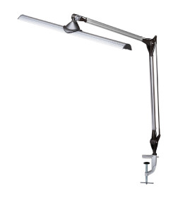 Светильник светодиодный струбцина СН-60, 2 колена, сенсор-диммер, 220 В, 14Вт, 5000 К, серебяный-черный TDM SQ0337-0165