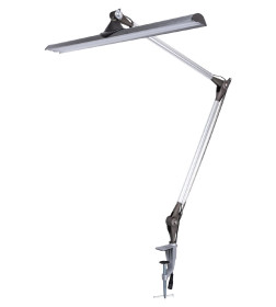 Светильник светодиодный струбцина СН-60, 2 колена, сенсор-диммер, 220 В, 14Вт, 5000 К, серебяный-черный TDM SQ0337-0165