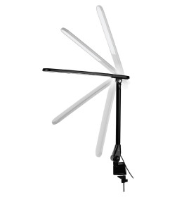 Светильник светодиодный струбцина СН-10, 8 Вт, телескопическтй, сенсор-диммер, 2700-6500 К, USB, черный, TDM SQ0337-0167