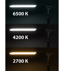 Светильник светодиодный струбцина СН-10, 8 Вт, телескопическтй, сенсор-диммер, 2700-6500 К, USB, черный, TDM SQ0337-0167