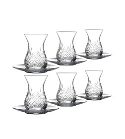 Набор чайный 12 предм.: 6 стаканов (170 мл), 6 блюдец (Д=120 мм) Таймлесс