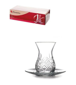 Набор чайный 12 предм.: 6 стаканов (170 мл), 6 блюдец (Д=120 мм) Таймлесс