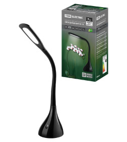 Светильник настольный светодиодный СН-16, 7 Вт, сенсор-диммер, 5000 К, 220 В (черный) TDM SQ0337-0093