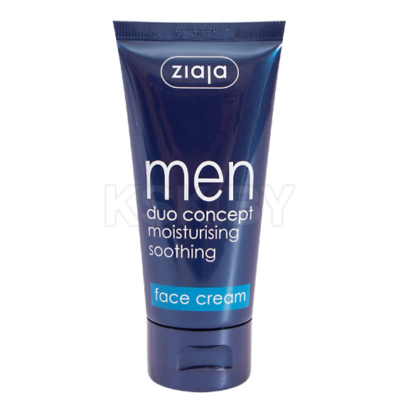 "Ziaja " MEN  Мужской крем для лица увлажняющий успокаивающий SPF 6, 50мл (5901887023821) 
