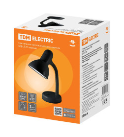 Светильник настольный на основании 60Вт E27 (черный) TDM SQ0337-0103