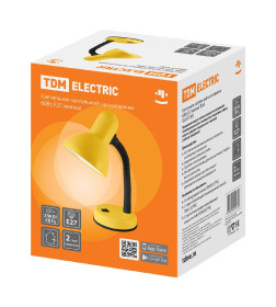 Светильник настольный на основании 60Вт E27 (желтый) TDM SQ0337-0105