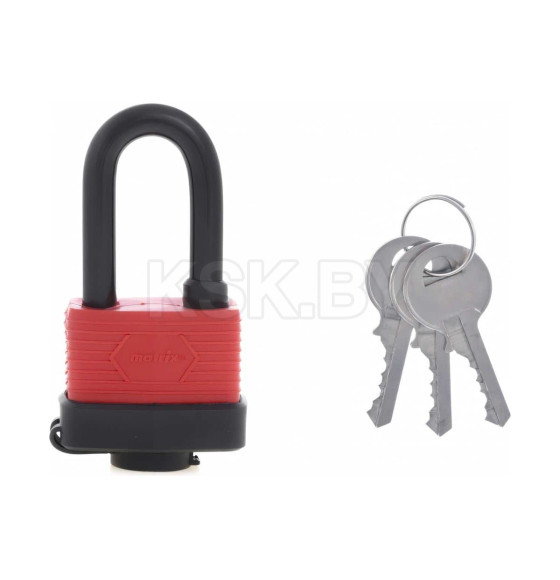 Замок навесной Matrix 50мм,удлиненная дужка,всепогодный (91826) 