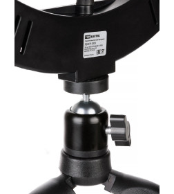 Лампа кольцевая светодиодная 30 см, 16 Вт, 2700-6400 К+RGB, штатив настольный, диммер, ПДУ, USB, TDM SQ0373-0303