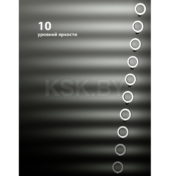 Лампа кольцевая светодиодная 16 см, 6 Вт, 2700-6400 К, штатив настольный, диммер, USB, TDM SQ0373-0301 (SQ0373-0301) 