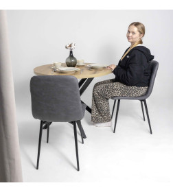 Стул AV 406-N, графитовая замша Kiprus 13/черный