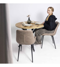 Стул AV 405, песочная замша Kiprus 03/черный