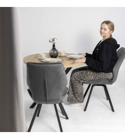 Стул Rafael M-R 360, d10 HEMATITE LUX\черный