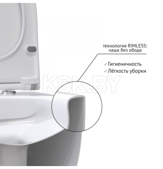 Унитаз подвесной BERGES FLOE S Rimless 51 см (082024) 