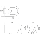 Унитаз подвесной BERGES Tornas Rimless 53 см (082037) 