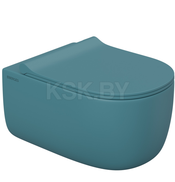Унитаз подвесной BERGES EGO XL матовый темно-синий Rimless 54 см (082040) 