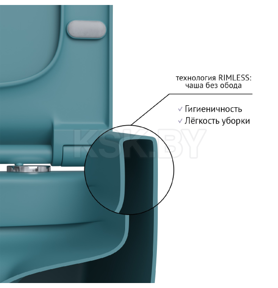 Унитаз подвесной BERGES EGO XL матовый темно-синий Rimless 54 см (082040) 