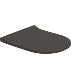 Сиденье для унитаза дюропласт, матовый антрацит, микролифт, быстросьем, металл BERGES Ego XL Slim SO 012020