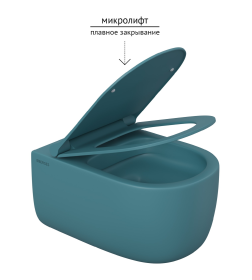 Сиденье для унитаза дюропласт, матовый темно-синий, микролифт, быстросьем, металл BERGES Ego XL Slim SO 012223