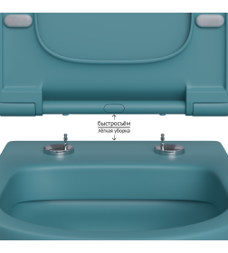 Сиденье для унитаза дюропласт, матовый темно-синий, микролифт, быстросьем, металл BERGES Ego XL Slim SO 012223